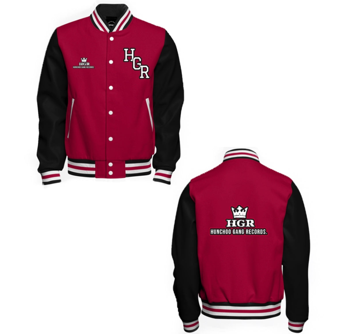 Hunchoo Gang Records Varsity Mens Letterman Jacket
