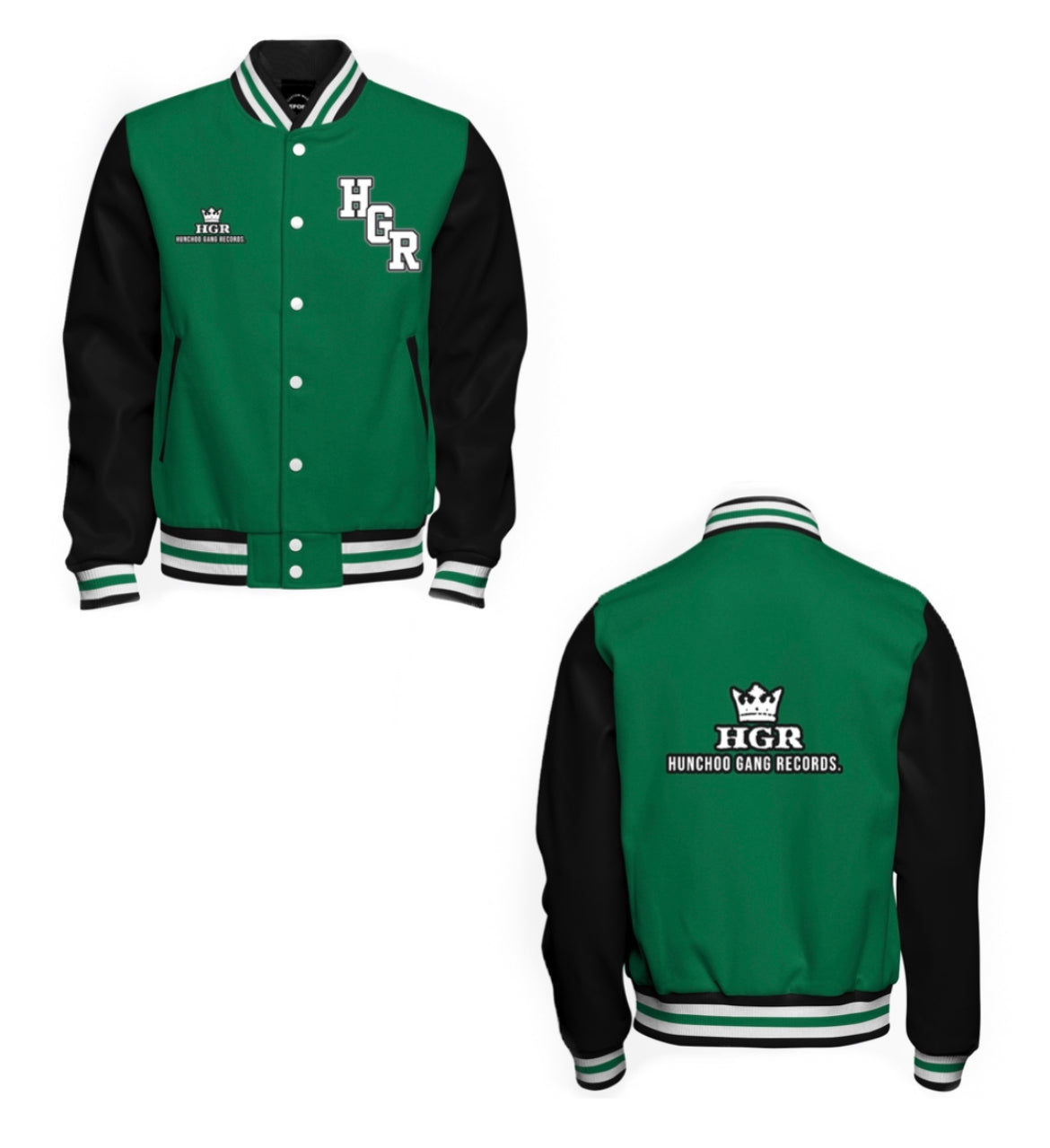 Hunchoo Gang Records Varsity Mens Letterman Jacket